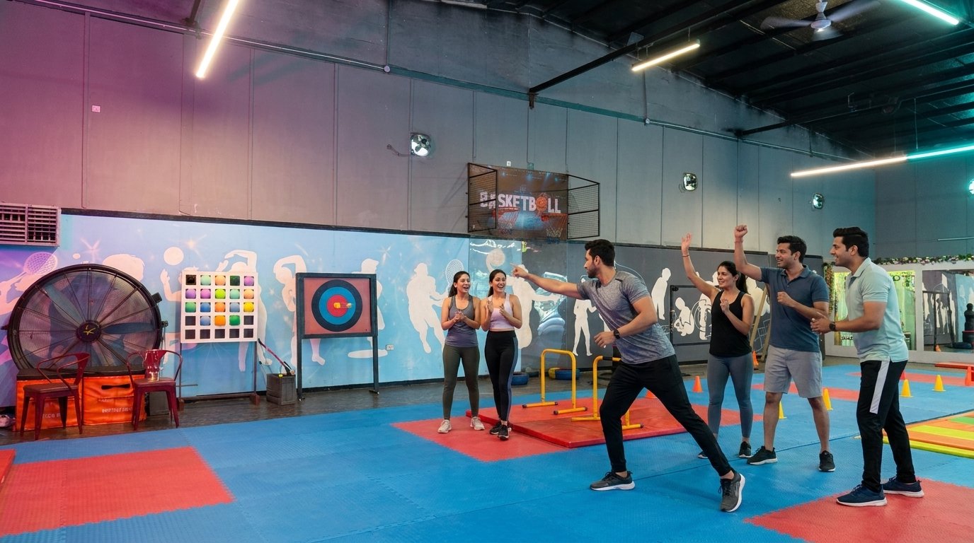 A branded team challenge set up at Botfit