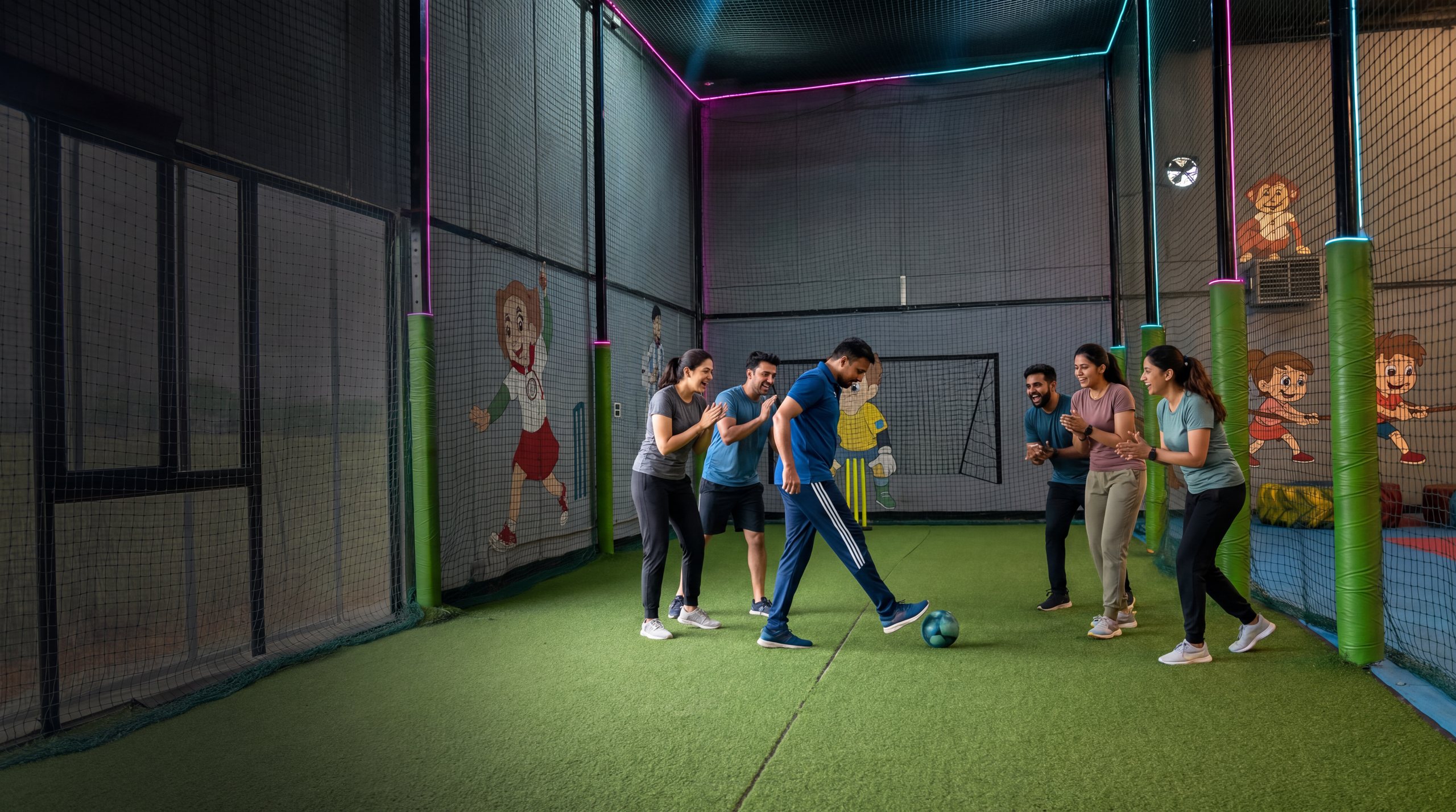 The Botfit turf arena set up for a corporate group